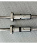 Awesome Custom Machined Ballscrew Roller Rm3205 Double Ball Nut Setup For CNC Projects with sleek stainless steel finish.