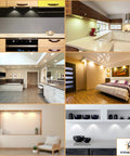 Rechargeable Puck Lights With Remotes, 16 Color Changing LED Puck Lighting illuminating modern kitchens and bedrooms