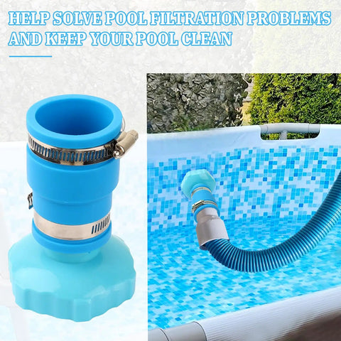 Pool Vacuum Hose Adapter Kit For 1.5 Inch Hoses With Plug And Play 1.25x1.5 Inch Rubber Connector And Stainless Steel Clamp Easy