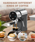 Level Up Your Daily Grind With This 20 Bar Semi Automatic Espresso Machine Featuring A Responsive Touch Panel And Powerful 1350W Steam Wand For Barista Grade Lattes And Rich Homemade Cappuccinos. Close-up of espresso shots from a 20-bar semi-auto espresso machine.