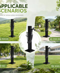 Built Like A Tank Frost Proof Yard Hydrant And Outdoor Faucet With Sprinkler Head Heavy Duty Galvanized Garden Water Column in park setting.