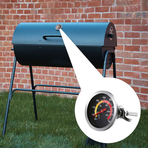 Three Pack Charcoal Grill Temperature Gauge Thermometer With 2-3/8 Inch Dial And 2-7/8 Inch Probe on outdoor grill