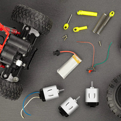 Components for a DIY remote control car with 40 Pack DC Motors 1.5 To 3 Volt 23000 RPM Mini Hobby Electric Motors High Speed Torque.