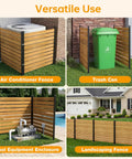 Versatile use of two panels wood privacy screen for garden and patio 41 by 38 inches no dig outdoor privacy wall