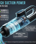 Portable Cordless Car Vacuum Tiny But Mighty 4 In 1 Mini Handheld With 19500 Pa Suction And Air Duster USB C Charging