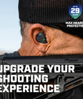 Man wearing XCOR Pro Wireless Earbuds With Bluetooth, Touch Control, HearPRO Sound Enhancement, outdoor shooting setting