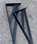Killer Heavy Duty Shelf Brackets 80 Inch White Wall Mounted Triangle Supports 800 Kilogram Load 5mm Thick Steel Pack Of Two on concrete