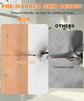 Comparison showing Rock Solid Waterproof Membrane 108 Square Feet With Pre Marked Grid Design for easy cutting.