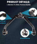 10Pcs Front Upper Control Arm And Ball Joint Kit For Ford Explorer 1995-2001, Explorer Sport Trac 2001-2005, Ranger 1998-2011, Mazda B2500 B3000 B4000 1998-2005, Mercury Mountaineer 1997-2001; alloy arm with OE ball joint