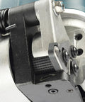 Close-up of Heavy Duty Automatic Electric Strapping Machine mechanism, showing metal components and tension adjuster for PP and PET banding.
