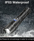 Rechargeable Flashlight 900000 Lumens Ultra Bright LED With 5 Modes And Zoomable Beam Powerful Emergency Light IPX5 waterproof