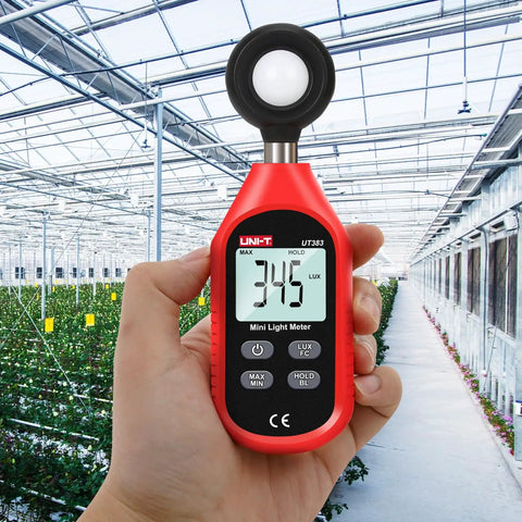 Pro Grade Light Meter For Photographers And DIYers, Digital Illuminance Meter With A Backlit LCD, Fast 0.5 Second Sampling, Reads Lux Or FC From Zero To 199,900 Lux And Up To 18,500 FC, Compact And Easy To Use, handheld in greenhouse