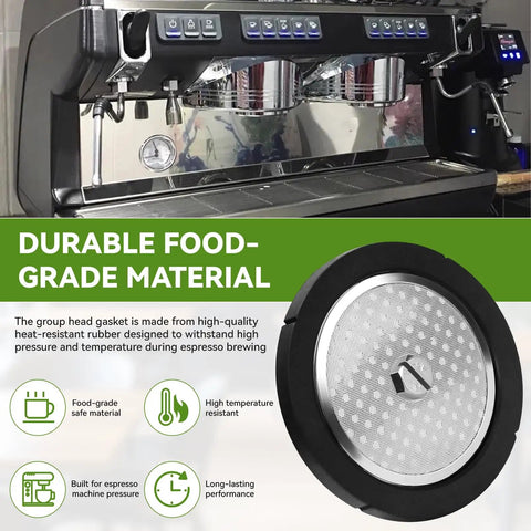 Espresso Machine Group Head Gasket Repair Kit Stop Leaks And Keep Your Espresso Setup Running Smooth Like A Pro Replacement Gasket For Nuova Simonelli Oscar Oscar II Musica Appia And Appia II Espresso Machines, black rubber gasket