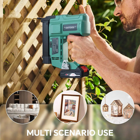 Total Game Changer 20V Cordless Brad Nailer And Electric Staple Gun Kit With 1000 Piece 18 Gauge Nails Battery Powered Smooth Operator For Stress-Free Home Repair And Crafts