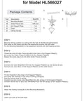 Assembly instruction sheet for the Rustic Antler Chandelier With Four Lights Small Deer Horn Pendant Lamp In Resin Candle Style.