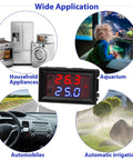 12V Temperature Controller Thermostat With Dual LED Display Pack Of 8 For DIY Pro Grade Temperature Regulation From Minus 50 To 110 Celsius 0.1 Celsius Accuracy 0.5 Second Refresh Rate Compact 48x29x32mm Module, dual LED display