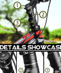 Bike Stem Riser Extender Aluminum Alloy Fork Stem Adapter for MTB Mountain Road BMX Bikes; close-up on handlebars 115mm