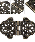 Antique Zinc Alloy Butterfly Hinges Set, 10 Pieces Miniature Furniture Hinges For Wooden Boxes And Cabinets, ornate detail