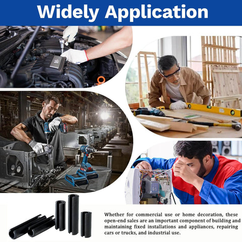 SAE Roll Pin Assortment Set, 248 Piece Set in use for auto repair, DIY machinery, and home applications, visible pins included