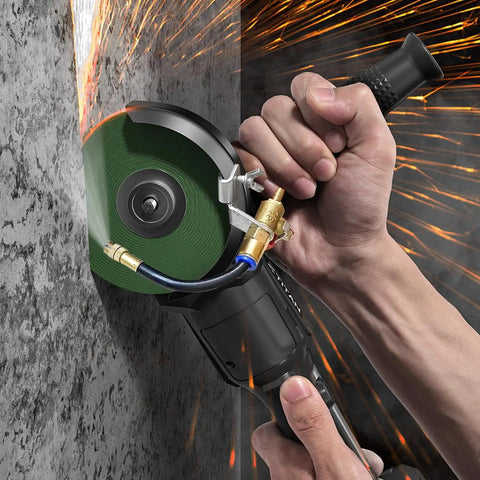 Dust Collector Water Sprayer for Metal Cutting Tools, 17.7cm Attachment for Workshop, Home Shop and DIY Projects in use