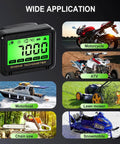 Digital Tachometer With RPM Alarm And Hour Meter, The Go-To Compact Small Engine Gauge for various vehicles applications