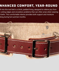 OxyRed Small, 5in wool-lined belt with 2in leather overbelt, Stronghold Comfort Belt System 5 Inch Work Belt With 2 Inch Leather Overbelt