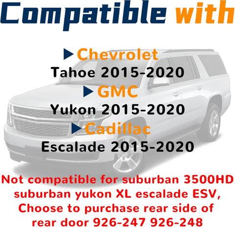 Rear Door Pillar Trim Molding Set For Cadillac Escalade Chevrolet Tahoe GMC Yukon 2015 2016 2017 2018 2019 2020 compatibility