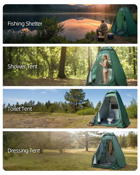 Pop Up Oversized Shower Tent Privacy Shelter For Camping And Outdoor Changing Room With Removable Floor Mat Rain Shelter Portable Instant Setup And Zippered Carry Bag
