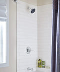 Porter Monitor 14 Series Tub and Shower Trim Chrome With Touch Clean Rubber Nubbins, 2.5 GPM Flow, 120 Degree Handle Rotation