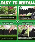 Easy installation guide for Thickened Sturdy Garden Edging 15Ft Raised 4.3 Inch Plastic Flower Bed Border No Sweat Easy Install