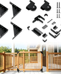 Heavy Duty Sliding Gate Hardware Kit For Wood Fences With Anti Sag Design Space Saving Gate System For Narrow Driveways Pets And Kids Safe Easy Roller Track Installation on wood gate