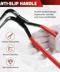 DASBET 3-piece sheet metal hand seamers set with red handles; straight, 45° and 90° bending pliers