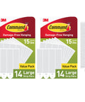 Damage Free Large Picture Hanging Strips Hold Up To 16 Pounds With 56 White Adhesive Strips In 28 Pairs No Tools Required For Damage Free Wall Hangers On Smooth Surfaces For Frames Up To 24 By 36 Inches