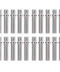 Ultimate 20 Pack Extended Wheel Stud Conversion Kit Fits M12x1.5 With Cold Forged Steel And Zinc Plating To Speed Up Wheel Swaps Safely And Easily On Any Car Using OEM Lug Bolts Or Nuts. 20 chrome M12x1.5 wheel studs, 58mm, cold forged steel