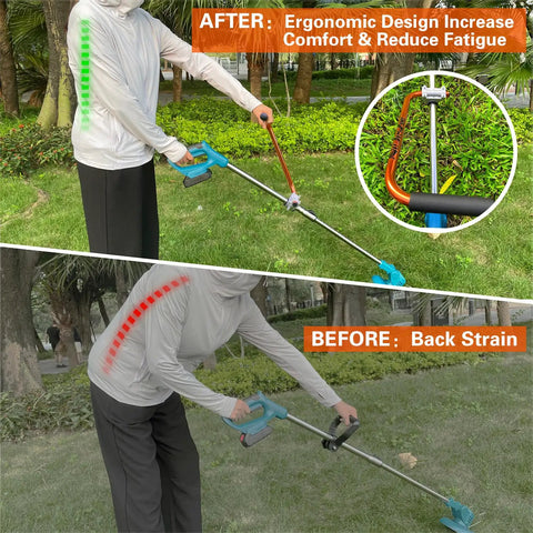 Ergonomic Trimmer Grip With Bracket Clamp For Weed Wacker Extension Handle Pain Relieving All Day Comfort For Long Sessions