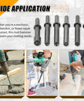 Heavy Duty Air Rivet Hammer Tools Kit 7 Piece Set With 6 Beefy Rivet Hammer Bits And Spring Pneumatic Riveting Chisel Kit