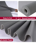 SBWLKJ dark gray headliner fabric with foam backing for car roof; 60 in W × 76 in L; easy to cut; sound-insulating.