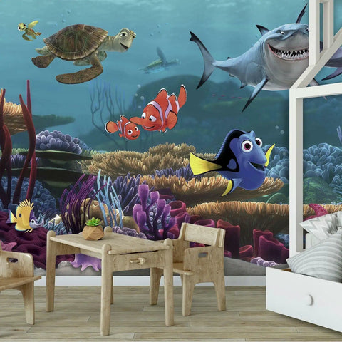 Disney Pixar Finding Nemo Peel And Stick Wall Mural No Mess Easy Spray And Stick Removable Wallpaper For Kids Rooms Quick Install