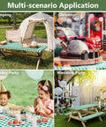 Multi-scenario application of picnic table cover with bench covers and carry bag set for outdoor tables waterproof heavy duty vinyl.