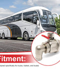 Oil Drain Valve With Removable L Shape Hose End For 27mm 2.0 Thread Stainless Steel Heavy Duty Oil Change Fitting for buses