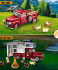 Two In One Camper Van And Farm Pickup Truck Building Set For Adults With 2188 Pieces showing RV and truck modes