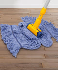2 Pack Workhorse Mop Head Replacement For Commercial Floor Cleaning Ultra Absorbent Wet Mop Head with blue cotton rope