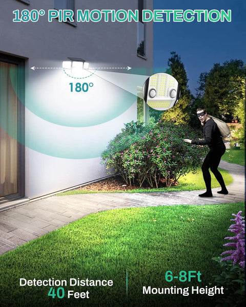 Tough As Nails Solar Security Lights With Snappy Motion Detection And Adjustable Wide Angle Led Panels For Backyard Pathway Garden Yard Walkway Weatherproof Outdoor Fence Lighting With Ground Mounting Stakes Included