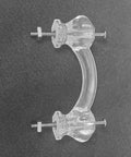 Elegance Glass Collection Clear Glass Drawer Pull For Cabinets And Furniture with durable knob handle, modern hardware