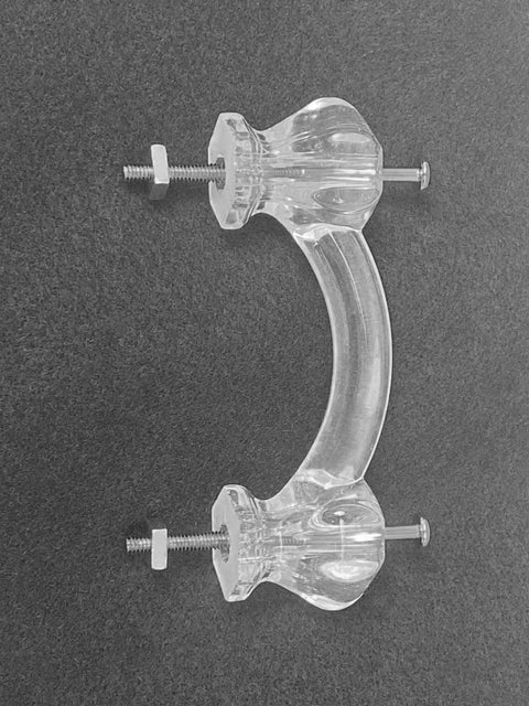 Elegance Glass Collection Clear Glass Drawer Pull For Cabinets And Furniture with durable knob handle, modern hardware