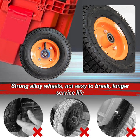 2 Pcs Packout Wheels Replacement Kit For 9 Inch Rolling Tool Box System 48-22-8426, Alloy Wheels, strong and durable