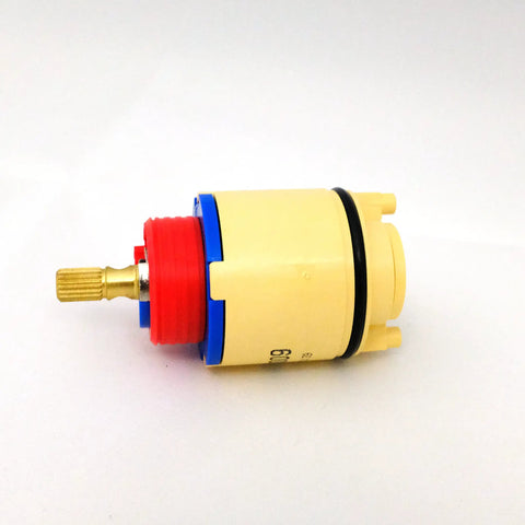 Pressure Balance Ceramic Disc Cartridge For Tub And Shower Valves With Stainless Steel Spool and multicolored finish on side view