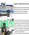 Spoke adjustment handle of Ready To Go Automatic Desktop Conveyor Round Bottle Labeler for smooth label application.