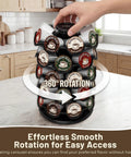 Coffee Pod Carousel Organizer For Countertop Holds 40 K Cups In A Compact 8 By 8 Inch Base With Smooth 360 Degree Rotating Holder