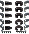 Top Shelf Lot Of Ten Commercial Grade Drawer Stops With Rollers Heavy Duty Metal Back Plate Slide Guide compatible with Vaughan.
